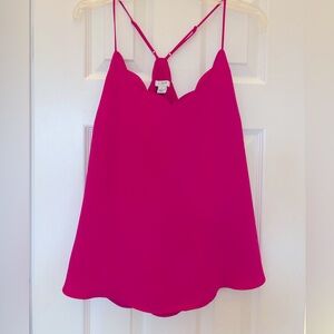 J. Crew Scalloped Pink Tank Top size 10